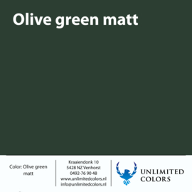 Kleurenstaal  Olijf groen mat