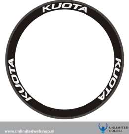 Kuota wheel stickers new font, 6 pieces