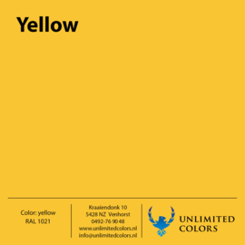 Color swatch  Yellow RAL 1021 matt