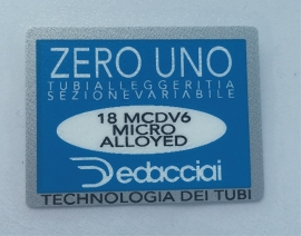 Dedacciai zero uno zitbuis sticker