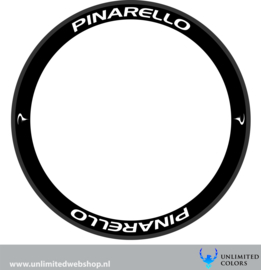 Pinarello oud logo velg stickers 2, 8 stuks