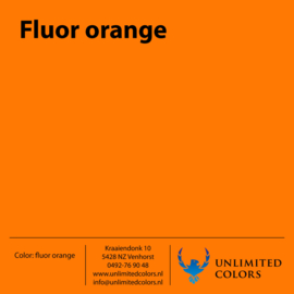 Kleurenstaal Fluor oranje glans