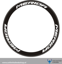 Merida velg stickers nieuw lettertype 1, 6 stuks