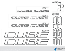 Cube stickers new font outline