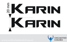 Eigen frame naam stickers - ABSTRACT - 2 stuks