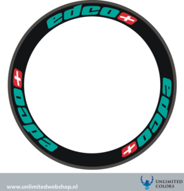 Edco velg stickers, 6 stuks