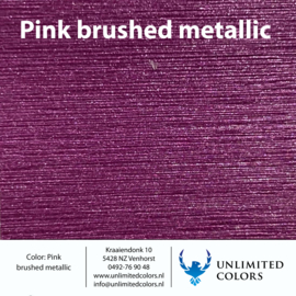 Kleurenstaal Roze brushed metallic glans