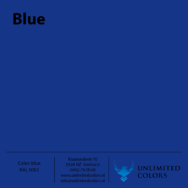 Color swatch Blue RAL 5002 matt