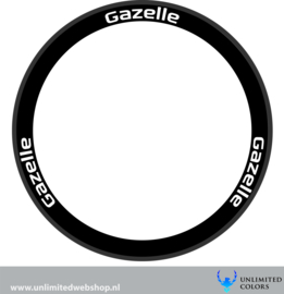 Gazelle wheel stickers 1, 6 pieces