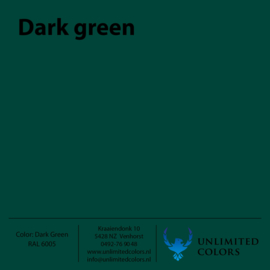 Kleurenstaal  Donker groen RAL 6005 mat