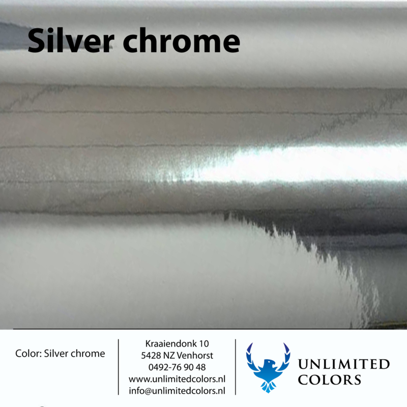 Hoe dan ook beginnen Het apparaat Zilver chroom (spiegel folie) | Kleuren glans | Unlimited Colors