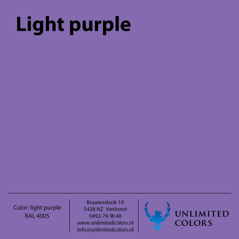 uitspraak mannetje voor mij Licht paars RAL 4005 | Kleuren mat | Unlimited Colors