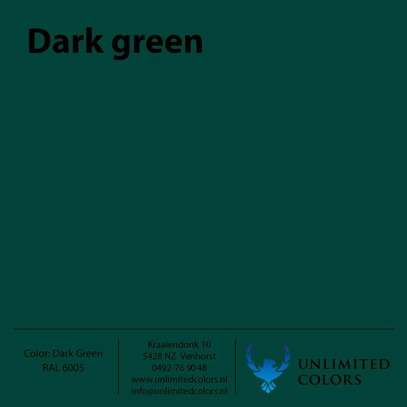 Beweging wenselijk Of anders Donker groen RAL 6005 | Kleuren glans | Unlimited Colors