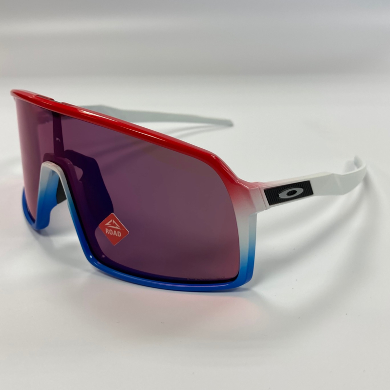 red and blue oakley sunglasses