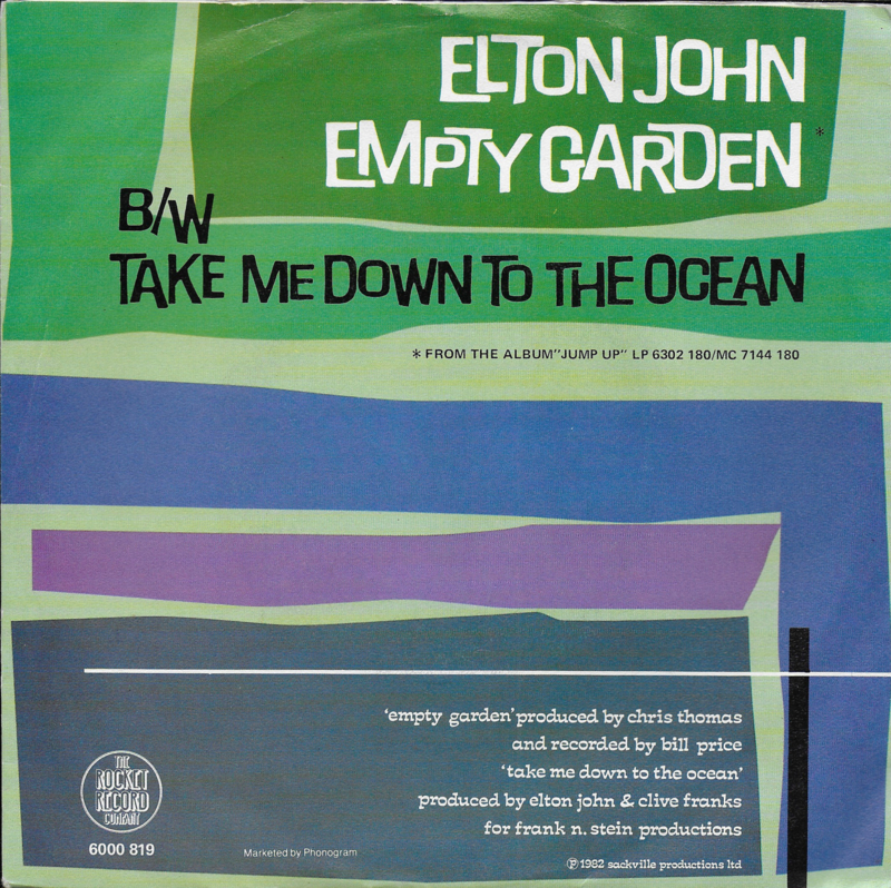 Elton John Empty Garden 80 S Vinyl On 45