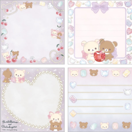 Rilakkuma Jewel Cherry vierkant memoblok paars