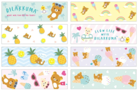 Rilakkuma washi tape stickerstrookjes blauw