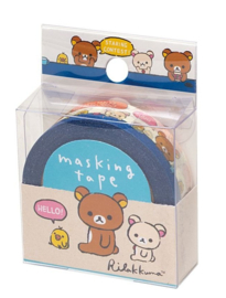 Rilakkuma washi tape blauw wit