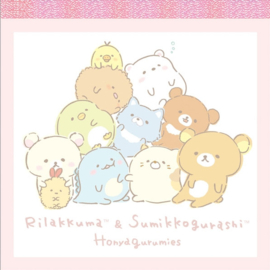 Rilakkuma & Sumikkogurashi Honydgurumies vierkant memoblok