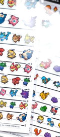 Pokémon 8 bit Eevee Gengar stickervel