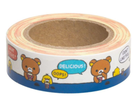 Rilakkuma washi tape blauw wit