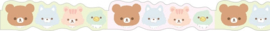 Rilakkuma Chairoikoguma washi tape golvend groen