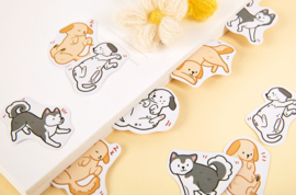 Schattige dieren stickerdoosje