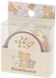 Rilakkuma glitter washi tape paars