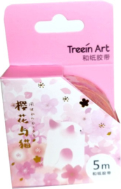 Sakura washi tape kat roze