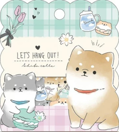 Let's Hang out shiba stickerzakje Crux