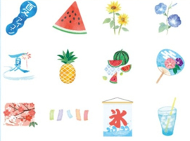 Japanse zomer stickerdoosje