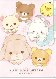 Rilakkuma Your Little Family A4 insteekmap - 5 vakken