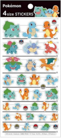 Pokémon Kanto starters stickervel