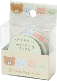 Rilakkuma Chairoikoguma washi tape golvend groen