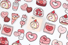 Cake en zoetigheid stickerdoosje