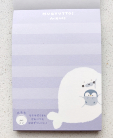 Mugyutto friends seal en penguin memoblok klein