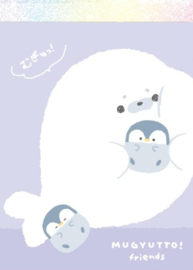 Mugyutto friends seal en penguin memoblok klein