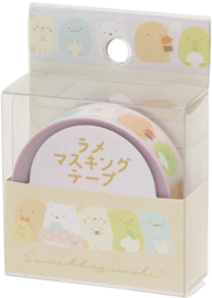 Sumikkogurashi glitter washi tape roze