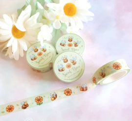 Washi tape happy bee lente