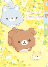 Rilakkuma Chairoikoguma A6 file folder meerdere vakken geel