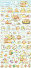 Sumikkogurashi stickervel Welcome to the Food Kingdom! blauw