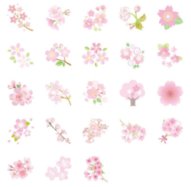 Sakura takken stickerdoosje