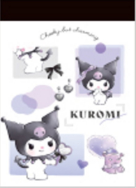 Sanrio Kuromi memoblok klein wit paars