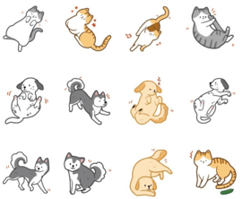 Schattige dieren stickerdoosje