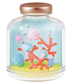 Sumikko Gurashi Marine Bottle Re-ment terrarium Penguin & Tapioca