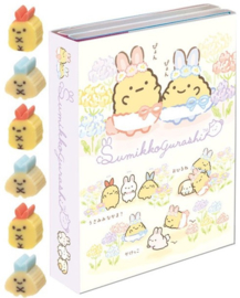 Sumikko Gurashi Fushigina Usagi no Oniwa uitklapbaar memoblok 2