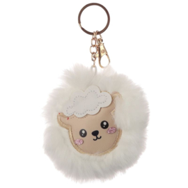 Pom Pom Schaap Sleutelhanger