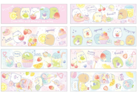 Sumikko Gurashi washi tape stickerstrookjes paars