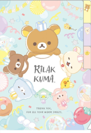 Rilakkuma NikoNiko Happy for you Insteekmap A6 blauw