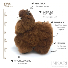 Inkari Alpaca small Choco Cream / Walnut